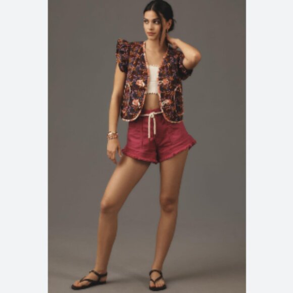 Brand New Pilcro Slouchy Frayed Denim Shorts - Picture 4 of 10